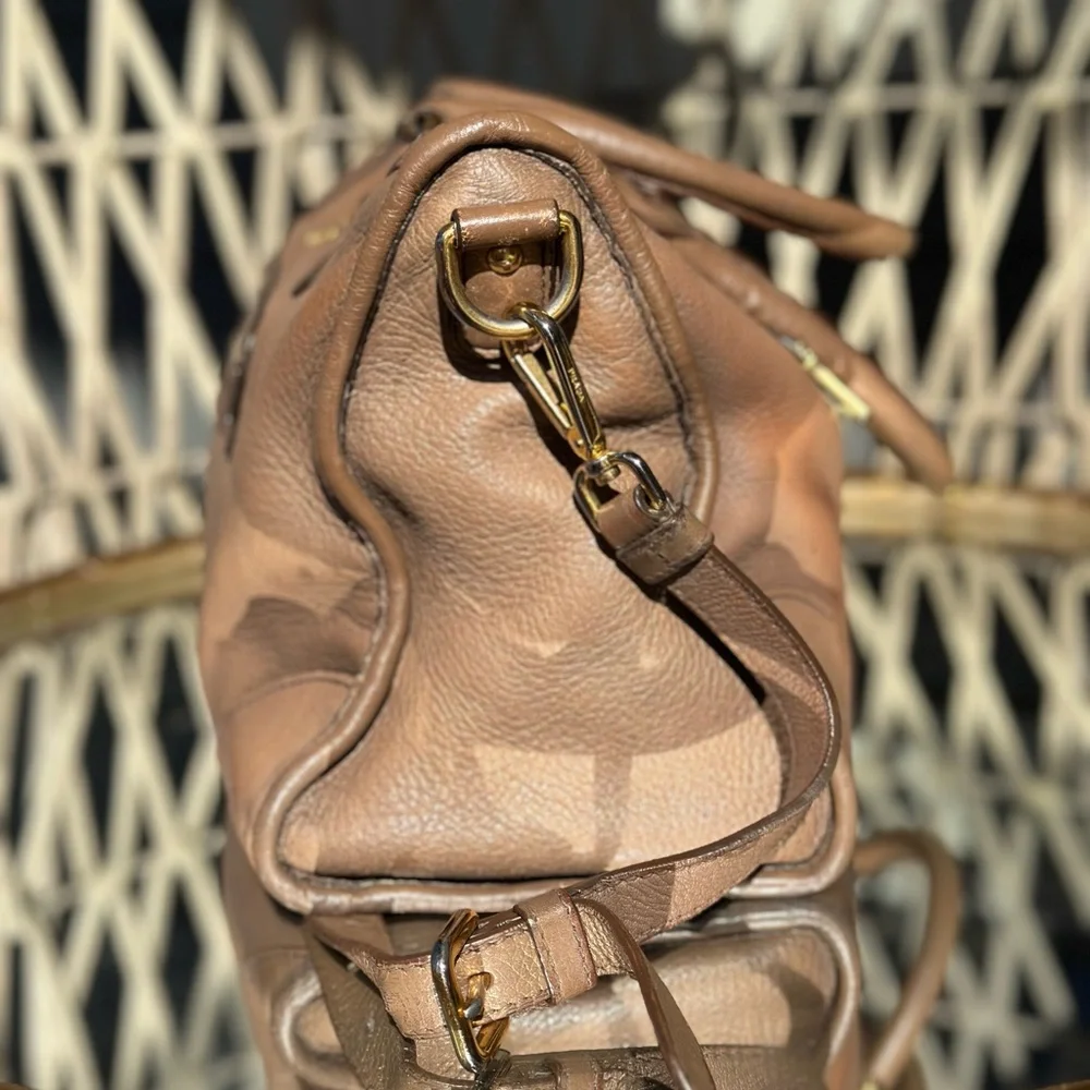 Prada Tan Leather Two-Way Bag - Picture 2 of 4